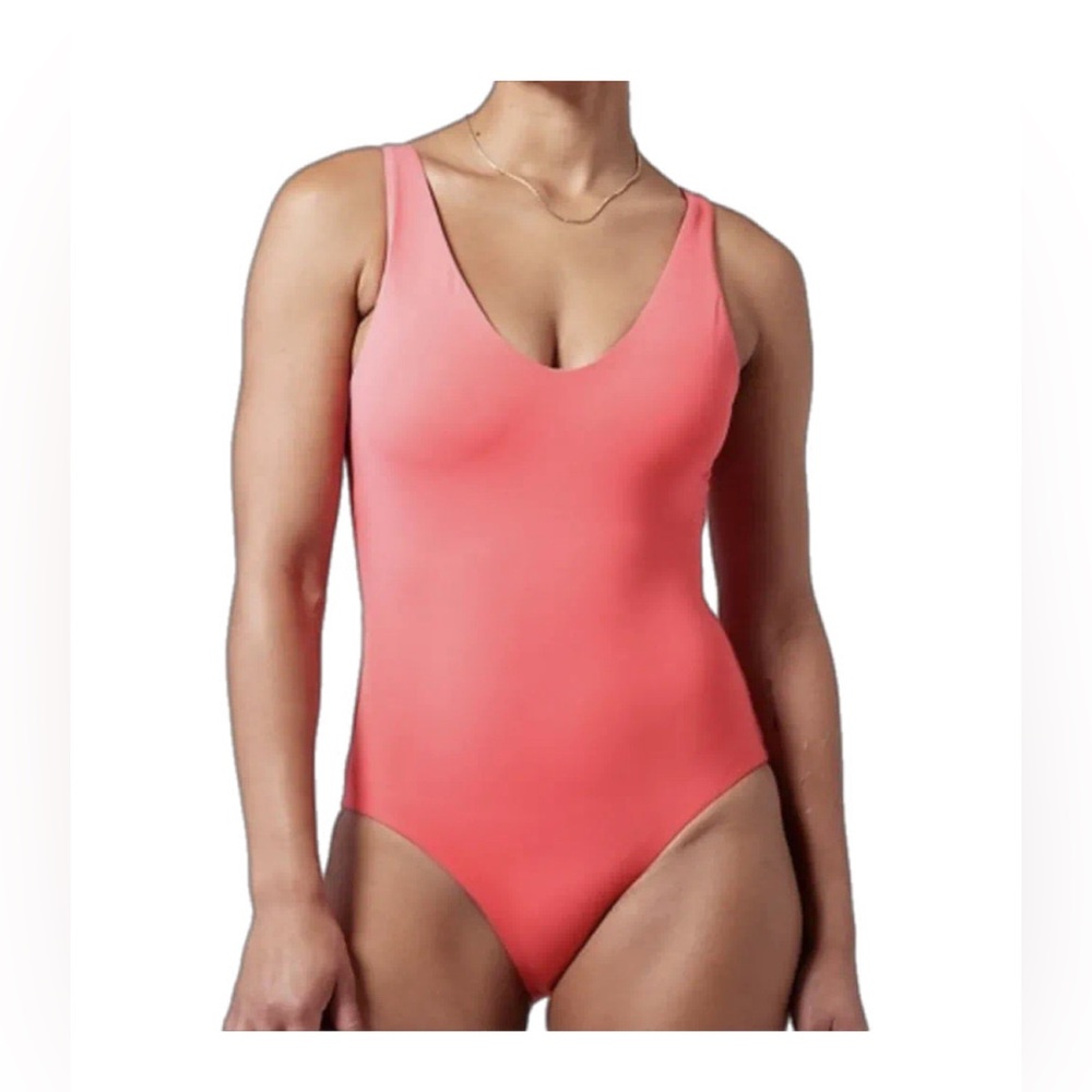 Athleta Hampton one piece swimsuit in coral petal size XS